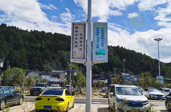 led light pole screen